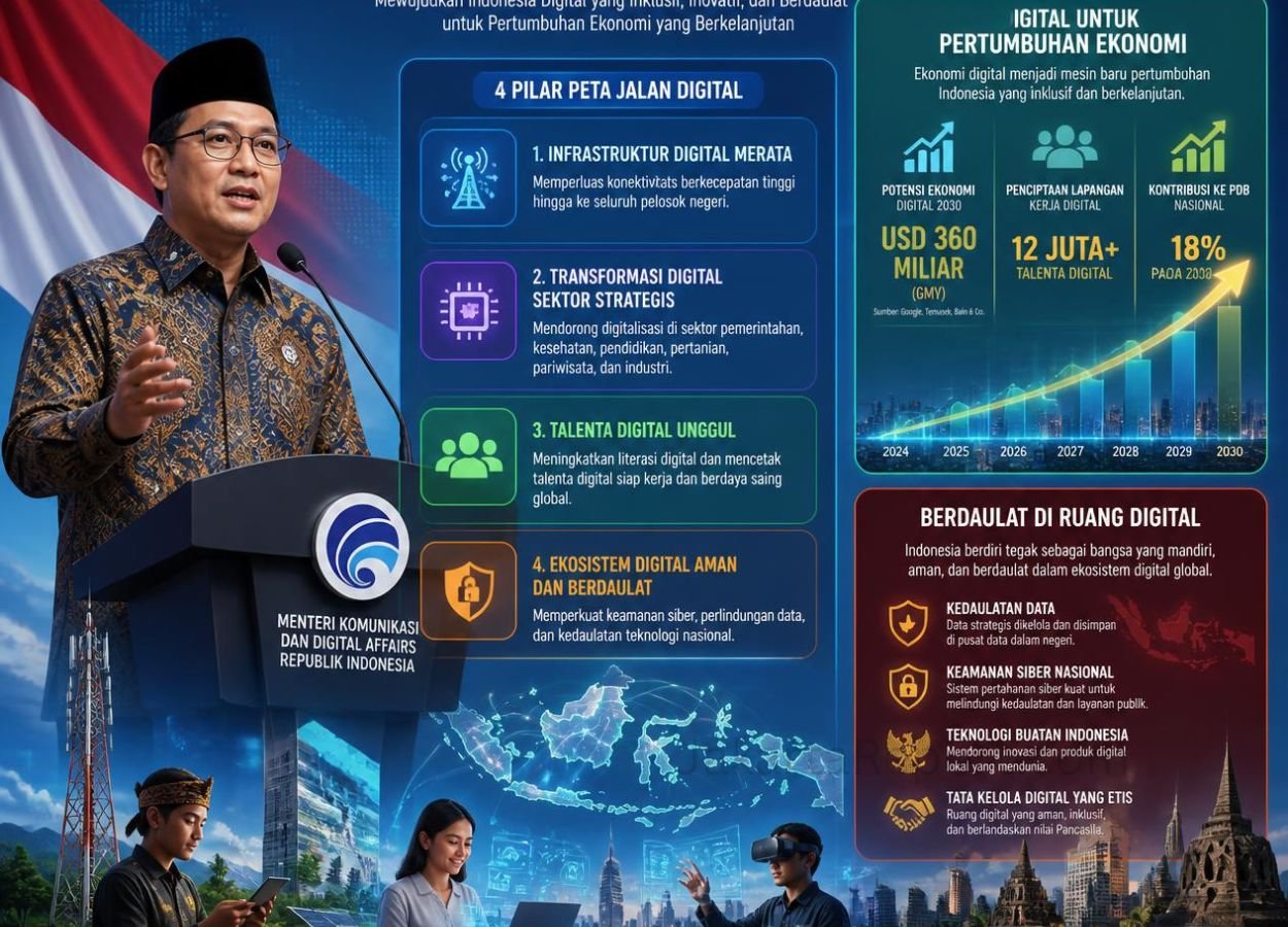 Menkomdigi: Peta Jalan Digital Perkuat Ekonomi dan Kedaulatan Indonesia